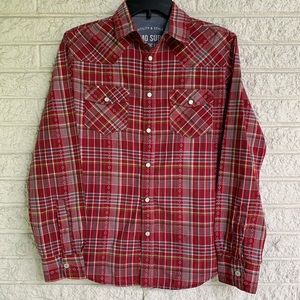 Pearl Snap Western Shirt Southwest Pattern